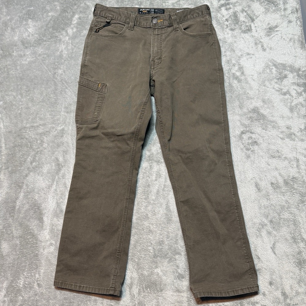 Ariat Rebar M4 Relaxed Straight Work Pants Mens 34x30 (34x29) Brown Utility